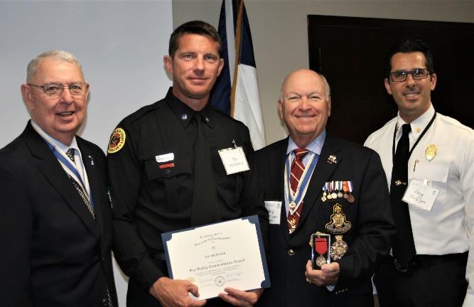 First responder award presentation at the May meeting.